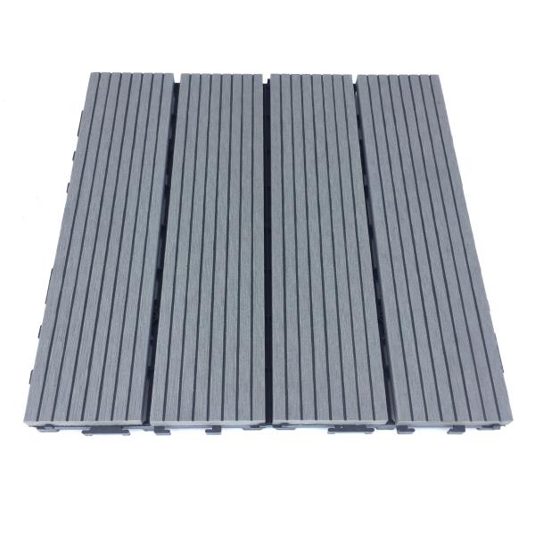 Buy Antislip Wood Plastic Composite WPC Deck Tile Interlocking Harbor Plank at wholesale prices