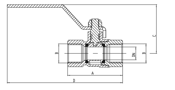 Female X Female Long Thread DZR 2 Inch Brass Ball Valve
