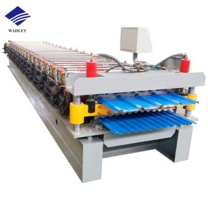 China High Quality Concrete Road Paving Terrazzo Roof Floor Double Layer Glazed Tile IBR Sheet Roof Press Making Machine on sale