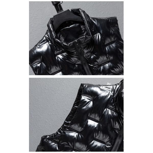 Zipper Quilted Bubble Coat Vest Waterproof Polyester Cotton Sleeveless Puffer