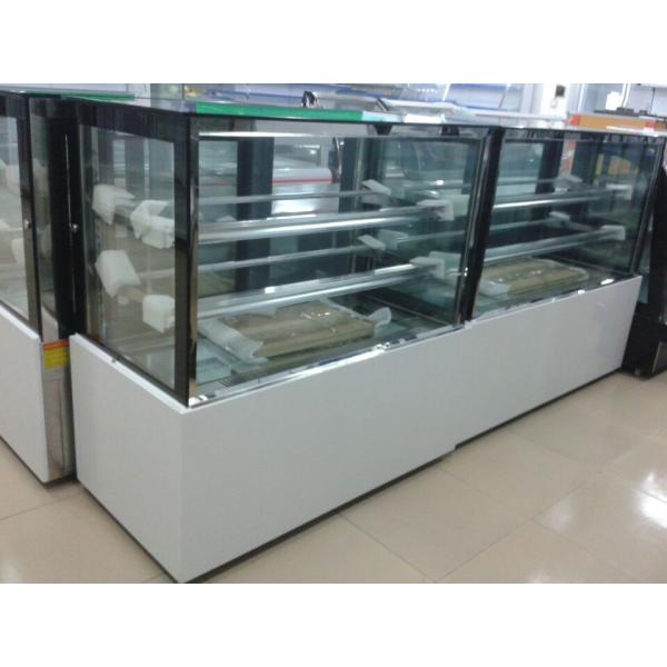 1.5 M White Commercial Cake Display Freezer With Marble Base / 3 Layers