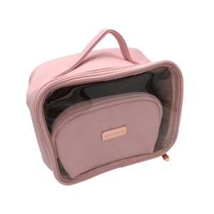 Multifunctional Pink TPU Travel Toiletry Bag For Women