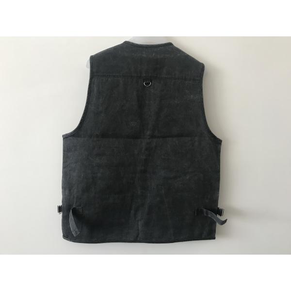 Mens classic vest,mens waist coat, vest in 100% polyester washed fabric, washed charcoal/dark grey colour, S-3XL