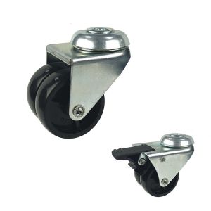 2 Inch Black Plastic Lockable Swivel Casters Solid type