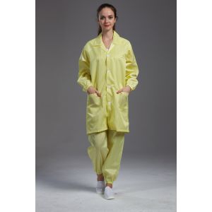 Anti Static ESD reusable Labcoat muticolor with conductive fiber suitable for