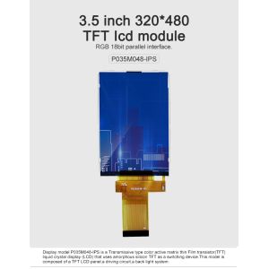 320x480 3.5 Inch Tft Lcd Display 18 Bit Parallel Rgb Interface Small Size