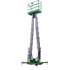 10m Aerial Work Platform Double Mast Vertical Lift With Extension Platform
