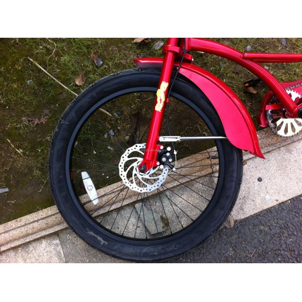24 Inch Red Color Long Chopper Cruiser Bike with 24*3.0 Tire and Aluminum Alloy Rim