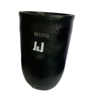 Round Silicon Carbide Graphite Crucible For Melting Copper 2.21 - 2.25 G/Cm3 Density