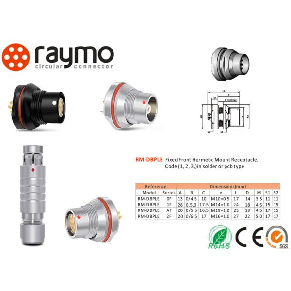 DBPLE Body Equivalent Military Circular Connectors , Military Standard Connectors 3 Pin