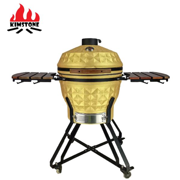 KIMSTONE 2023 New Bbq Grill Parrilla Kamado 24 with Kamado Heat Deflector Bbq Grill Grate Lifter Cooking Gripper