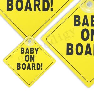 ISO9001 Waterproof Child On Board Sticker , Odorless Personalised On Board Car
