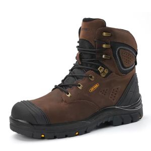 Non-slip Hiking Work Safety Boots With Steel Toe And Mesh Lining Material