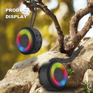 1500mAh IPX7 Waterproof Speaker , RGB Bluetooth Speaker ABS Silicone Material