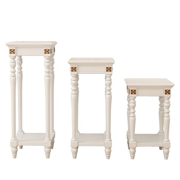 Buy Concise White Console Desktop Pot Holder Flower shelf at wholesale prices