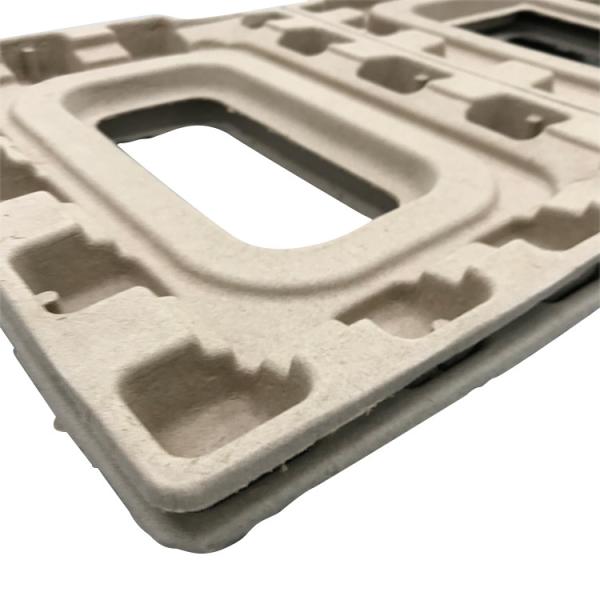 Dry Press Moulded Pulp Trays Eco Friendly Recycled Paper Tray