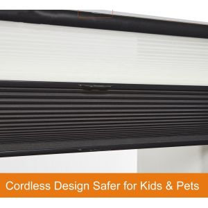 Polyester Yarn Honeycomb Cordless Curtain Blinds Double Cell Cellular Shades