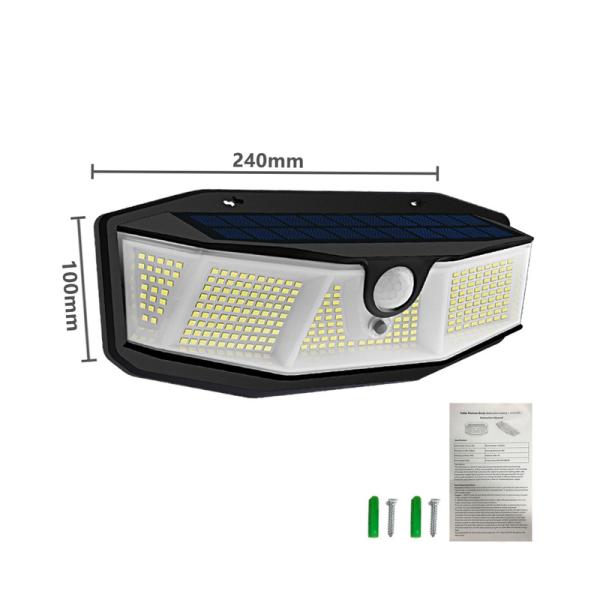 308 LED Solar Light Outdoor Solar Lamp with Motion Sensor Light SunLight 3 Modes Street Lamp LED Spotlight for Garden Decoration