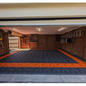 China Matte Grey Interlocking Garage Flooring Plastic Garage Floor Tile on sale