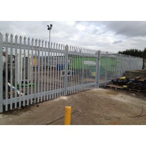 Wearproof 1.8 M Palisade Fencing , 17 Pales Galvanized Security Fencing