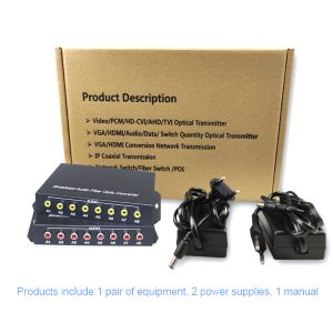 8Ch RCA Audio over Fiber Optical Converter