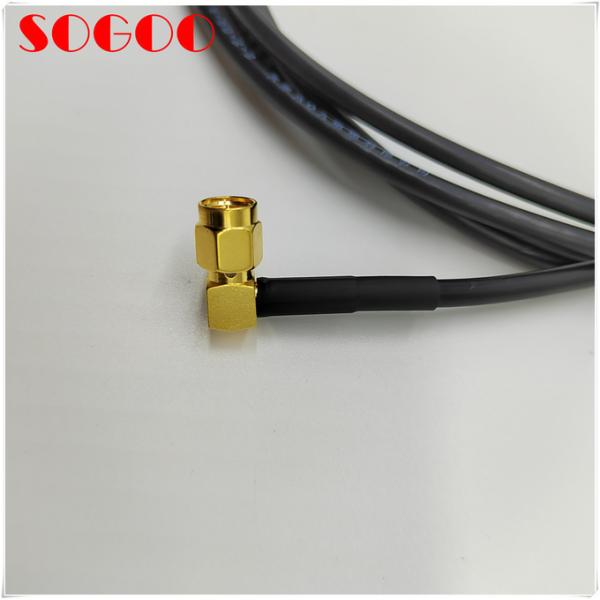 Huawei original 04047637VB LMR195 jumper, 90 degree SMA male to N Female bulkhead connector