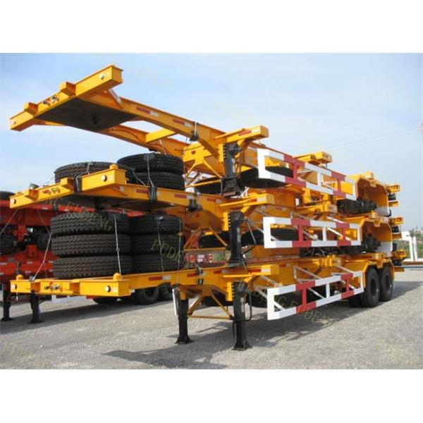 2 / 3 Axle Skeletal Semi Trailer , 40 Ton 20ft 40ft Skeletal Trailer