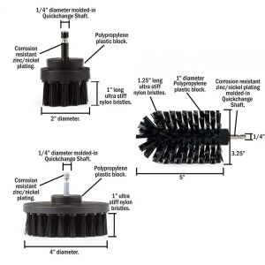 Multifunctional Electric Power Grout Drill Scrub Brush Scrubber Attachment For