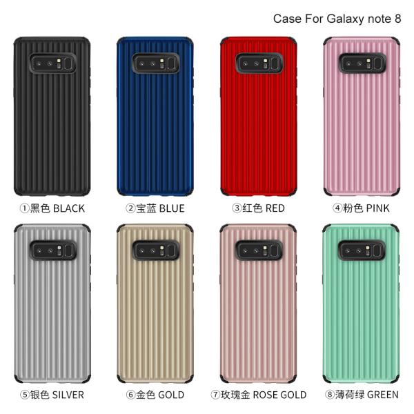 Luminous Tempered Glass Phone Cover For Samsung Galaxy Note 8 / Silicone Soft TPU Phone Case