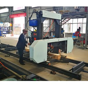 MJ1600D Round Log Sawing Bandsaw, Horizontal Cutting Mobile Portable Sawmill for
