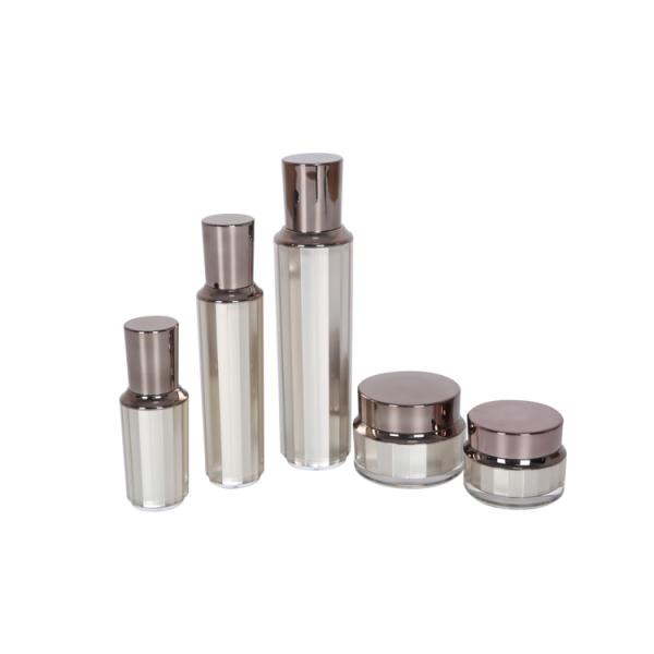 Buy 60ml Acrylic Lotion Bottle Antique Brass Travel Cosmetic Packaging Set at wholesale prices