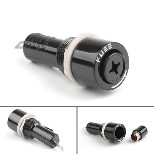 Buy R3-22 H3-22 10A 250V Screw Cap Fuse Holder For 6x30mm Fuse Screw Off Type at wholesale prices