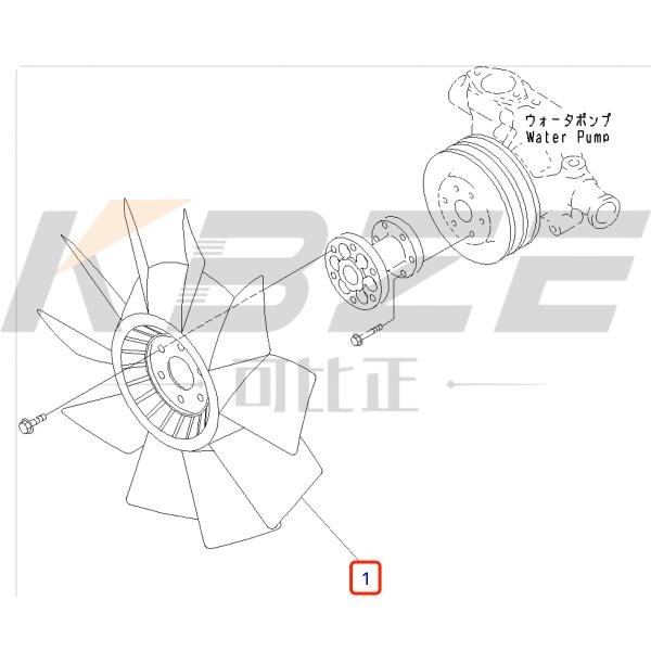 6006257550 600-625-7550 KOMATSU S4D95 S4D102 S4D107 ENGINE 6H 10B FAN BLADE PC118 PC160 PC180