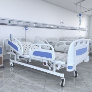 Three-function electric nursing bed (Ordinary casters)