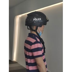AI Security Police 17μm Smart Temperature Measuring Helmet