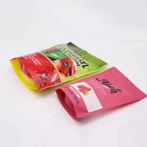 Custom Printing Flat Bottom Laminated Food Packaging Poly Resealable Zipper