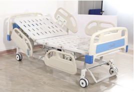 Semi Fowler Adjustable Hospital Bed Central Locking Castors ISO13485 Compliant