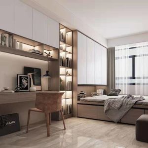 Queen Bedroom Plush Velvet Wooden Vanity Table Makeup Mirrored