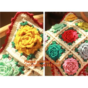 The good hand exclusive retro handmade crochet Mori stereo flower Retro Red Edge