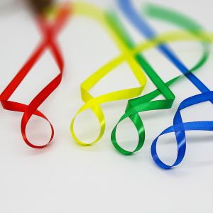 Single Face Assorted Polyester Nylon Satin Ribbon 100 Yards 3mm-10mm