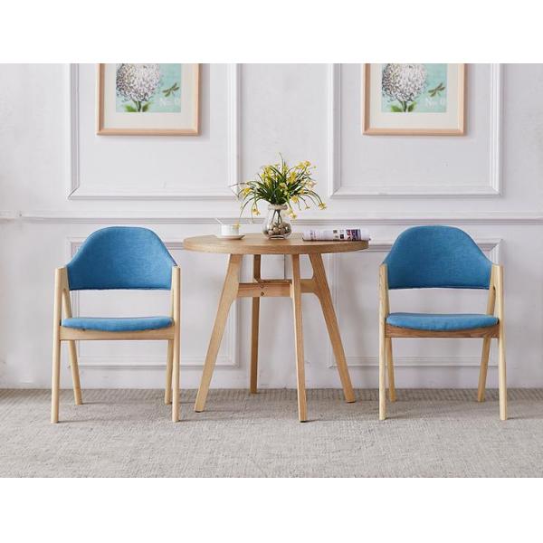 Nordic fashion creative solid wood dining chair cloth art leisure chair simple back armchair coffee restaurant A chair