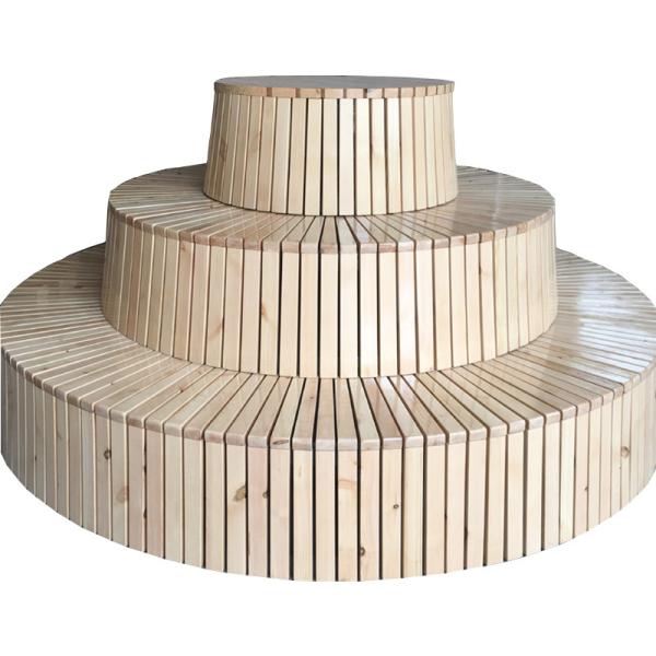 Buy Haoyida 2900*450mm Backless Wooden Round Tree Bench at wholesale prices