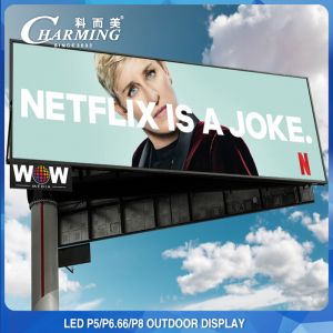 P5 Seamless Outdoor LED Advertising Screen Pole Mounted 320x160mm
