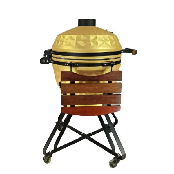 KIMSTONE 2023 New Bbq Grill Parrilla Kamado 24 with Kamado Heat Deflector Bbq Grill Grate Lifter Cooking Gripper