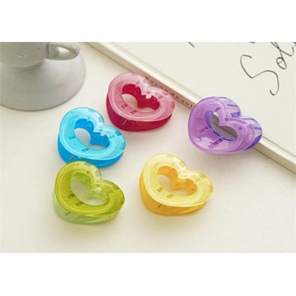 Candy clear heart grab clip Sweet trumpet hair short shark clip back of head