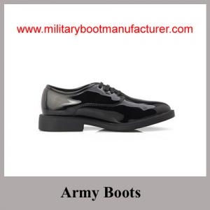 China Wholesale China Made Glossy Mirror Leather  Army Rank Officer Shoes on sale