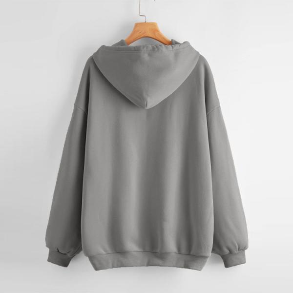 Over Sized Casual Bulk Hoodies for Women Drawstring Clothes Custom Logo Women′s Zip up Hoodies