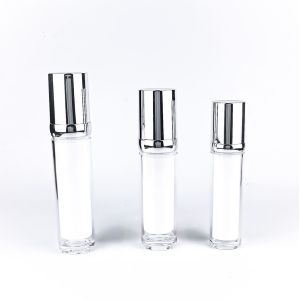 Double Layer Transparent Vacuum Bottle Acrylic Emulsion Skin Care Essence