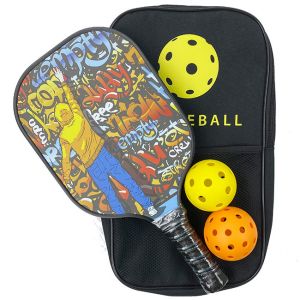 Raquete Fiber Carbon Pickleball Paddle Pp Honeycomb Custom Logo Pickleball