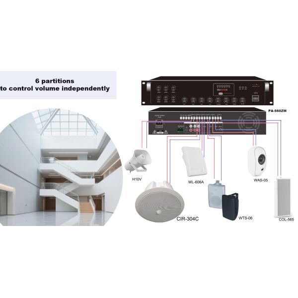 OEM ODM Coaxial Ceiling Speaker Active Speaker 20W With Infrared Sensor